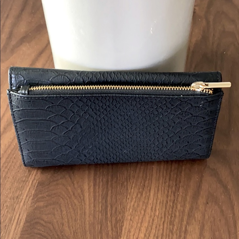 Black snake skin wallet/clutch